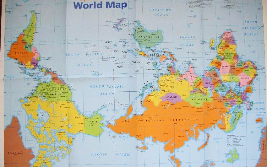 Карта мира из Австралии. Фотобанк RuDIVE