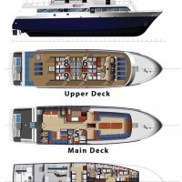 Схема судна для дайвинг-сафари на Галапагосах Galapagos Master 